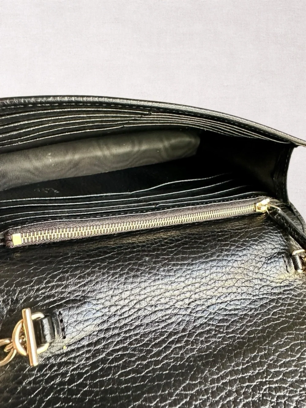 Coach Mia Black Leather crossbody Bag with Gold Hardware